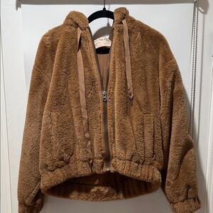 We The Free Tan Faux Fur Jacket